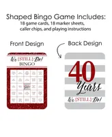 We Still Do - 40th Wedding Anniversary - Find the Guest Party Bingo Game - 18 Ct