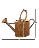 Gardener's Select Gardener Select Farmhouse Oval Metal Watering Can, Rusty 1.85 Gallons