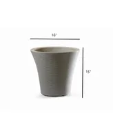 Garden Elements B08316S110 Pamploma Plastic Planter Sand 16 Inches