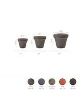 Crescent Garden B08815M193 Ridge Planter Smoke 15 Inch