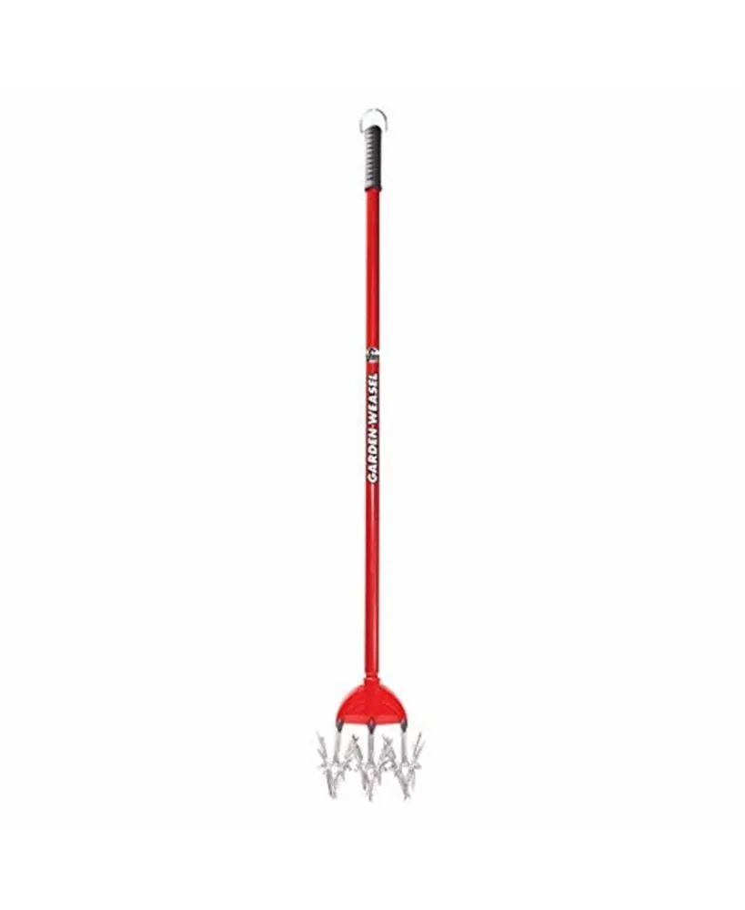 Garden Weasel Cultivator and Tiller, Steel, Red