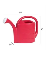 Novelty Deluxe Plastic Watering Can, Red, 2 Gallons