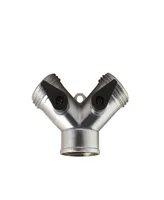 Melnor Metal 2-Way Hose Valve, Silver