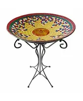 Gardeners Select Mosaic Glass Bird Bath and Stand