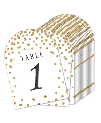 Gold Wedding - All Occasions Double-Sided 5 x 7 In Cards - Table Numbers - 1-20