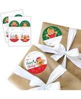 Gingerbread Christmas Holiday Party To and From Gift Tags Large Stickers 8 Ct
