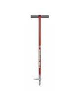 Garden Weasel Step and Twist Hand Weeder, 36-inch long, Red & Silver