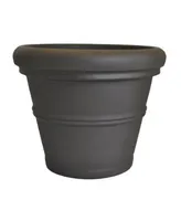 Tusco Products Rolled Rim Round Planter, Espresso Brown 20"