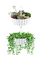 Tree Nest Sunny Hanging TwoTier Lace Pattern Planter White 10"