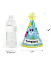Make a Splash - Pool Party - Cone Happy Birthday Party Hats 8 Ct (Standard Size)