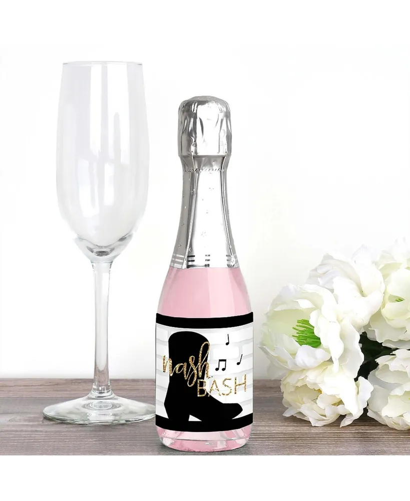 Nash Bash - Mini Wine Bottle Stickers - Bachelorette Party Favor Gift - 16 Ct