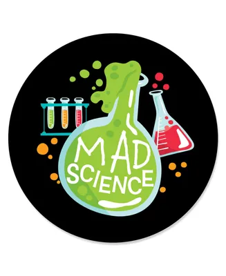 Scientist Lab - Mad Science Party Circle Sticker Labels - 24 Ct