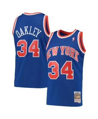 Men's Mitchell & Ness Charles Oakley Blue New York Knicks Hardwood Classics 1991-92 Swingman Jersey