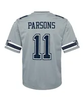 Big Boys Nike Micah Parsons Gray Dallas Cowboys Inverted Game Jersey