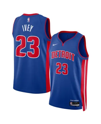 Men's and Women's Nike Jaden Ivey Blue Detroit Pistons 2022 Nba Draft First Round Pick Swingman Jersey - Icon Edition
