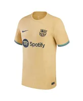 Men's Nike Yellow Barcelona 2022/23 Away Replica Blank Jersey