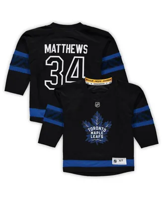 Preschool Boys and Girls Auston Matthews Black Toronto Maple Leafs Alternate Replica Player Jersey