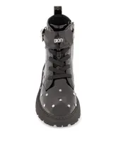 Dkny Little Girls Ava Dila Moto Side Zipper Crystal Boot