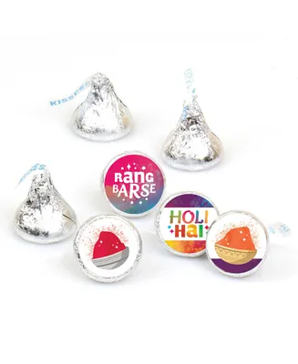 Holi Hai - Festival of Colors Party Round Candy Sticker Favors - 1 sheet of 108