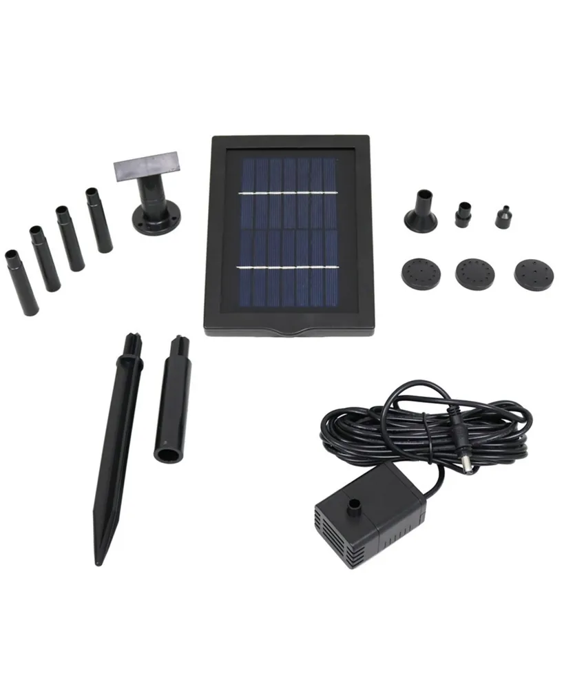 Sunnydaze Decor 40 Gph Solar Pump and Panel Kit with 5 Spray Heads - 24 in Lift