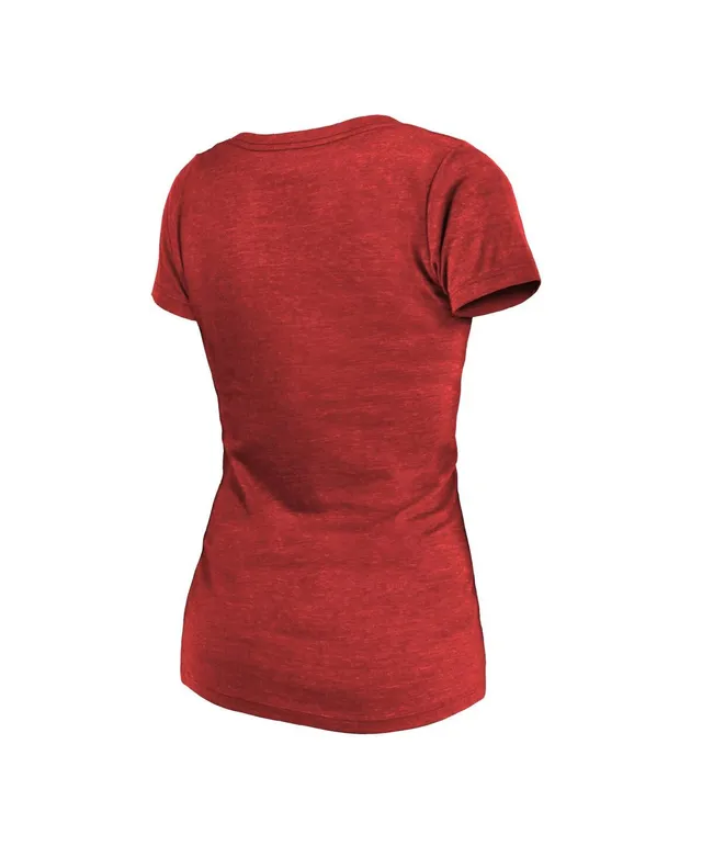 Women's Red Philadelphia Phillies Halftime Back Wrap Top V-Neck T-shirt