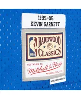 Men's Mitchell & Ness Kevin Garnett Black, Blue Minnesota Timberwolves Hardwood Classics 1995-96 Split Swingman Jersey