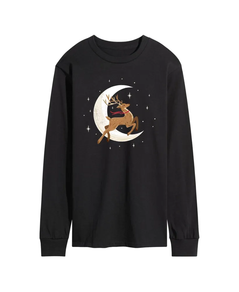 Airwaves Men's Reindeer Moon Long Sleeve T-shirt