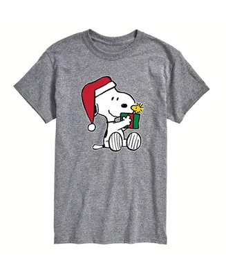 Airwaves Men's Peanuts Christmas Present Short Sleeve T-shirt
