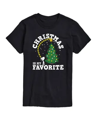 Airwaves Men's Peanuts Christmas is My Favorite Short Sleeve T-shirt