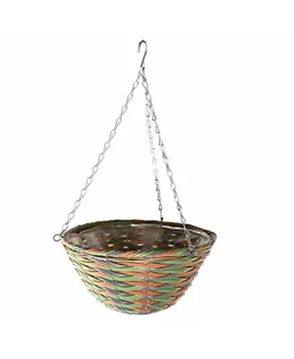 Gardener's Select Woven Plastic Rattan Hanging Basket