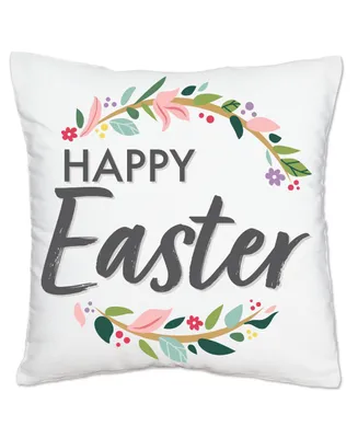 Happy Easter - Home Decorative Cushion Case Throw Pillow Cover - 16 x 16 Inches
