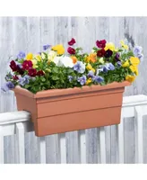 Novelty Countryside Railing Planter 26245 Terra Cotta 24 Inch