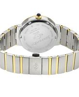 GV2 by Gevril Women's Sorrento Swiss Quartz Diamond Accents Two-Toned Ss Ipyg Stainless Steel Bracelet Watch 32mm