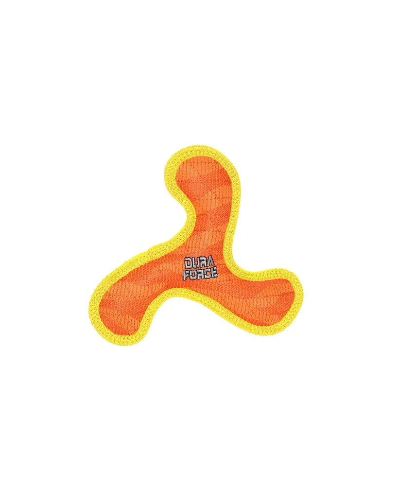 DuraForce Jr Boomerang Tiger Orange-Yellow, Dog Toy