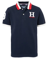 Tommy Hilfiger Toddler and Little Boys Striped Collar Embroidered Matt Polo