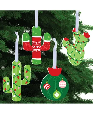 Merry Cactus - Christmas Cactus Decor - Christmas Tree Ornaments - Set of 12