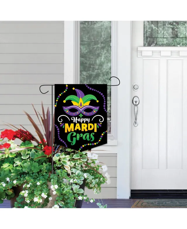 Big Dot of Happiness Mardi Gras - Party Decorations - Masquerade Party  Welcome Yard Sign 