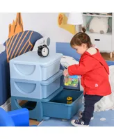 Qaba Kids Storage Container with Drawers for Playroom