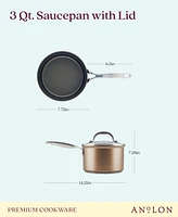 Anolon Ascend Hard Anodized Aluminum Non-Stick 3-Quart Saucepan with Lid