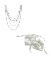 Adornia Silver-Tone Plated Layered Necklace Set