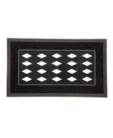 Evergreen Black Scroll Sassafras Floor Mat Indoor Outdoor Rubber Tray 18"x30" Fits Sassafras Inserts 10"x22" black