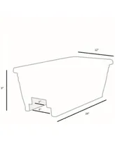 The Hc Companies SPX24DB0A1 Deck Rail Box Planter White 24 Inch