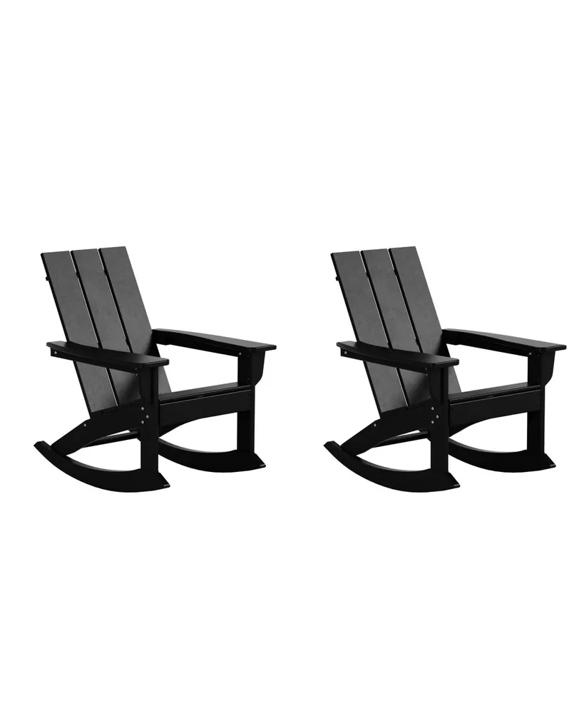 WestinTrends Modern Adirondack Outdoor Rocking Chair (Set of