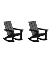 WestinTrends Modern Adirondack Outdoor Rocking Chair (Set of