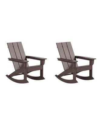 WestinTrends Modern Adirondack Outdoor Rocking Chair (Set of