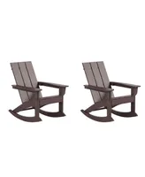 WestinTrends Modern Adirondack Outdoor Rocking Chair (Set of