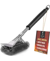 Zulay Kitchen Large Heat Boss Grill Brush and Grill Scraper With Non-Slip Handle