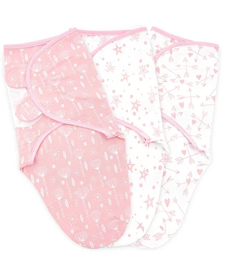 Bublo Baby Baby Baby Swaddle Blanket Girl, 3 Pack Newborn Swaddles Adjustable Swaddling Sleep Sack