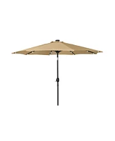 WestinTrends 9 ft. Patio Solar Power Led lights Market Umbrella