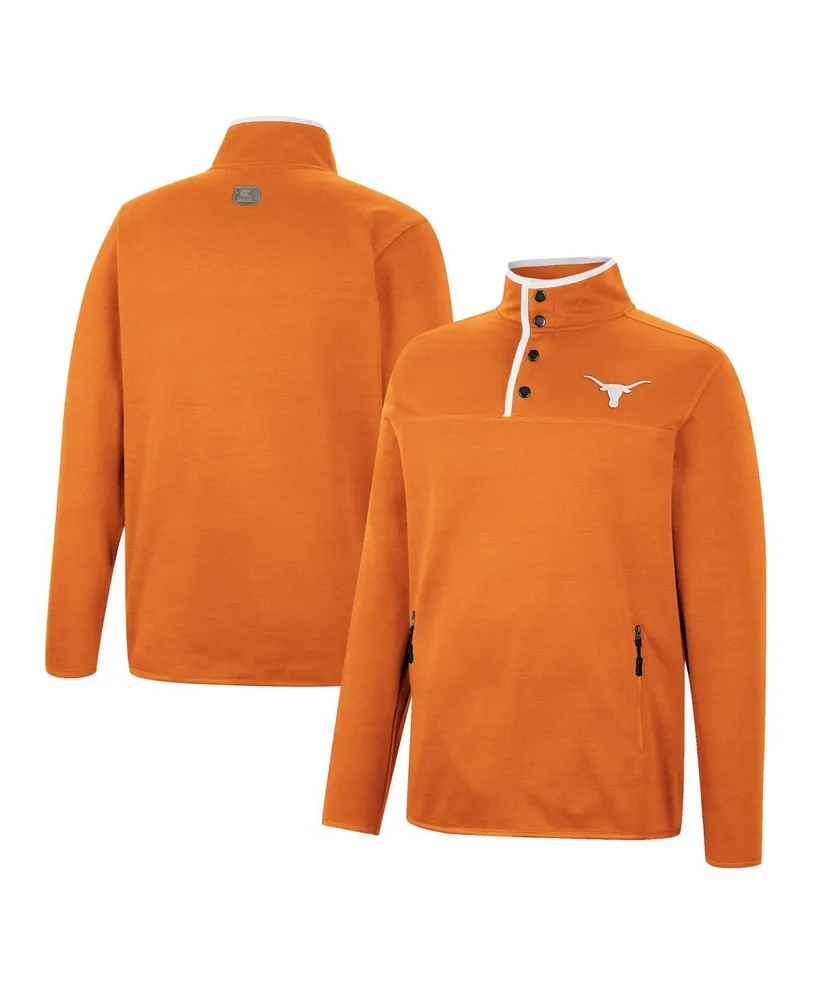 Men's Colosseum Texas Orange Longhorns Rebound Quarter-Snap Jacket